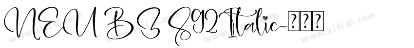 NEU BZ S92 Italic字体转换